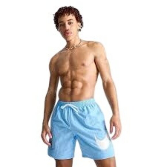 Nike Men's Swim Shorts Blue White Size S NEW WITH TAGS! - Picture 1 of 7